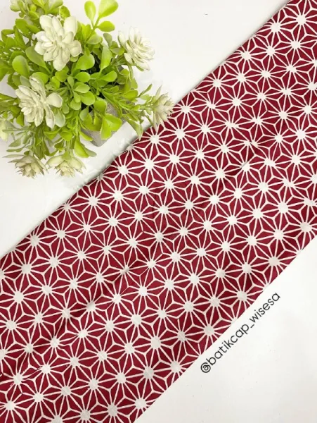 Asanoha Maroon Kontemporer