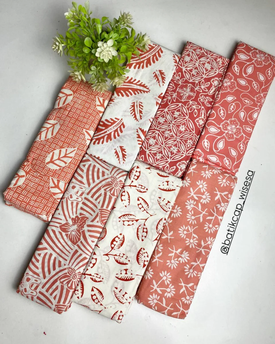 Batik Cap Oren Peach